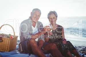 Senior couple having a picnic