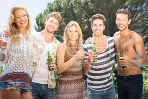 Group of friend having beer