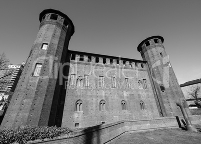 Palazzo Madama in Turin in black_and_white