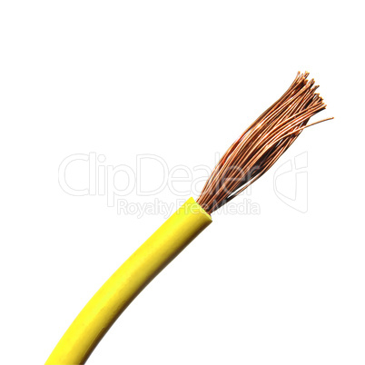 Yellow electric wire