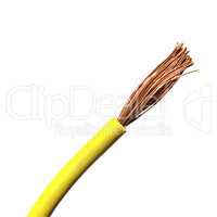 Yellow electric wire