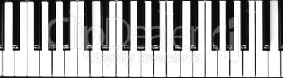 Music keyboard keys