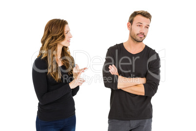 Young couple into an argument