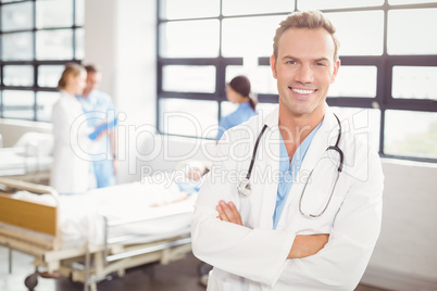 Portrait of doctor standing with arms crossed Portrait of doctor standing with arms crossed