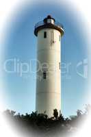 Lighthouse and Blue Skies Close-up