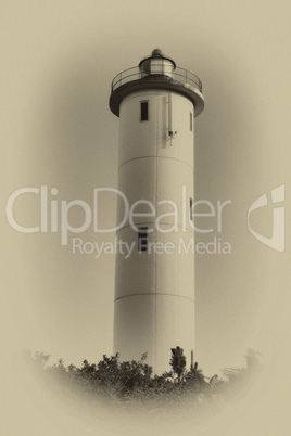 Sepia Daylight Lighthouse Close-up