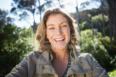 Smiling woman looking at camera