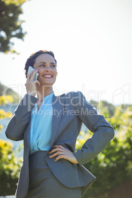 Businesswoman having a phone call