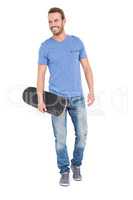 Young man with a skateboard
