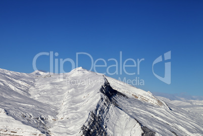 Winter snowy mountains in nice sun day