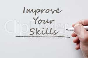 Improve your skills written on whiteboard