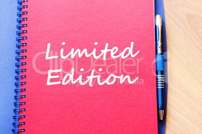 Limited edition write on notebook