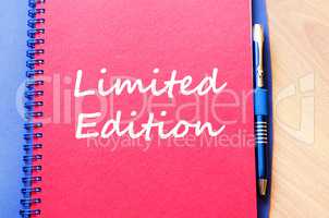 Limited edition write on notebook