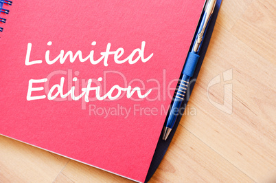 Limited edition write on notebook