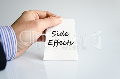 Side effects text concept