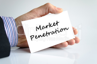 Market penetration text concept