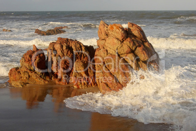 Beachfront Sharp Rocks