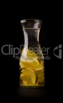 Cold drink with lemons