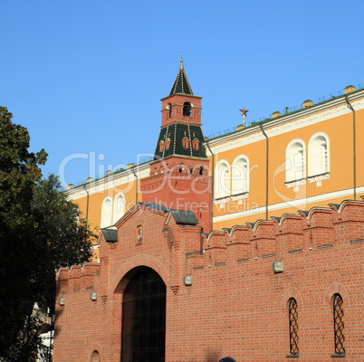 Kremlin tower on sky background