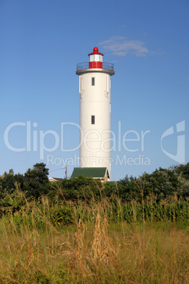 Lighthouse and Blue Skies Portrait