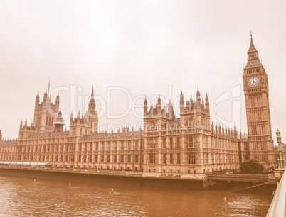 Houses of Parliament vintage