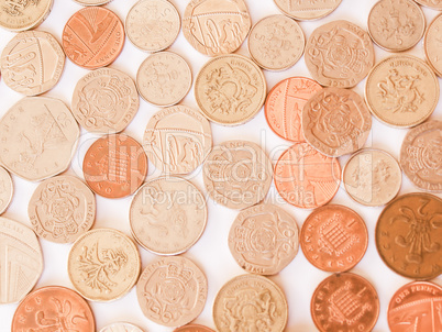 British pound coin vintage