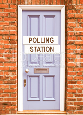 Polling station vintage