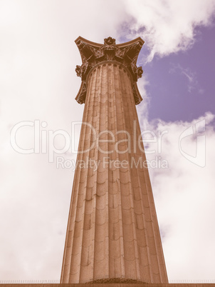 Retro looking Nelson Column in London
