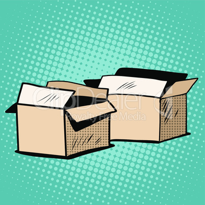 Packaging boxes cardboard retro