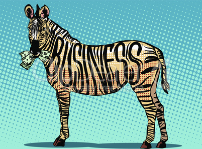 Business Zebra eats money