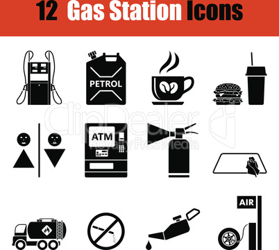Set of Petrol station icons