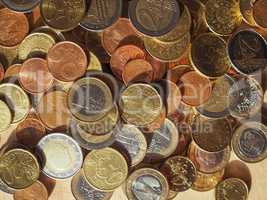 Many Euro coins