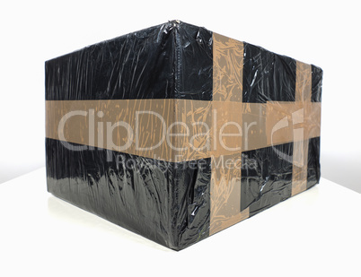 Black packet parcel