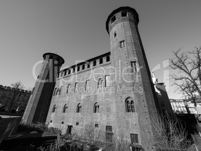 Palazzo Madama in Turin in black_and_white