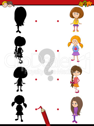 preschool shadow game with kids