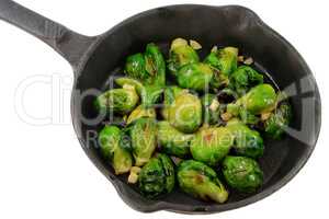 Fried Brussels sprouts (Cabbage)