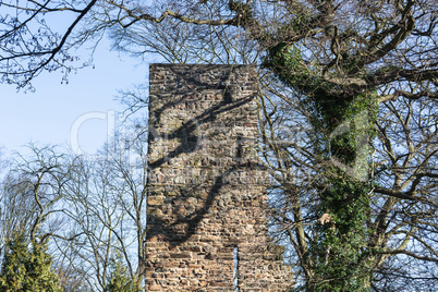 Tower castle ruins Luttelnau in Essen Kettwig.