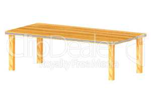 Solid wood table