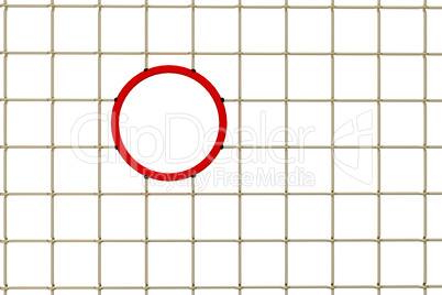 Chainlink fence with round hole