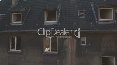 Aerial of an abandoned quarter in the coal-mining town Gladbeck, Germany.