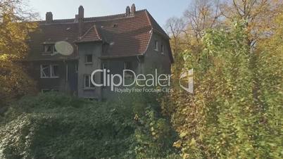 Aerial of an abandoned quarter in the coal-mining town Gladbeck, Germany.