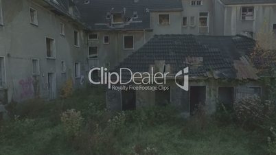 Aerial of an abandoned quarter in the coal-mining town  Gladbeck, Germany.