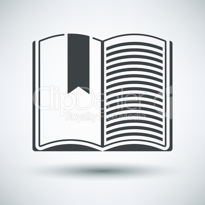 Open book with bookmark icon