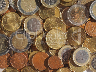 Euro coins background