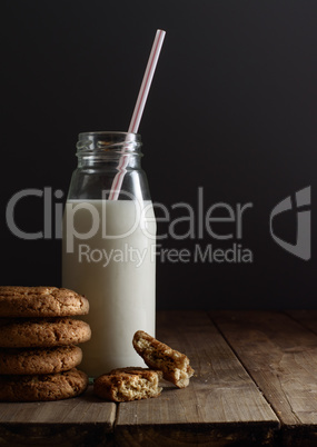 cookies and bottle of milk