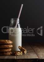 cookies and bottle of milk