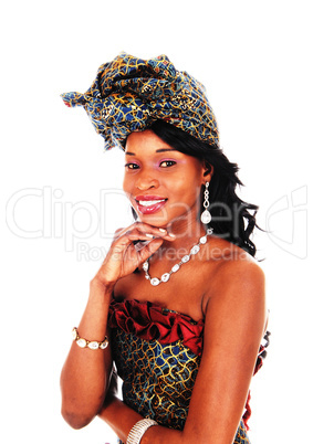 Lovely African American woman smiling.