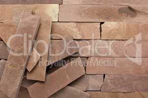 Red  brick stone exterior and interior decoration building mater