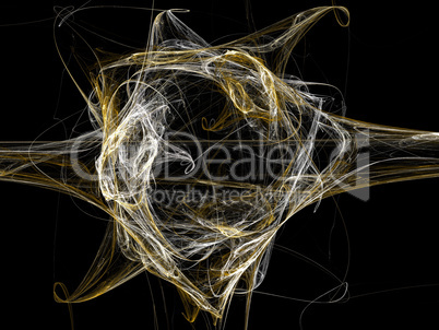 image of one Digital Fractal on Black Color