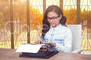Young thoughtful businessman standing in office